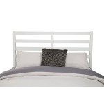 Flynn Retro Queen Bed, w/ Slat Back Headboard, White