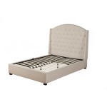 Ava Standard King Tufted Upholstered Bed, Diver/Soap