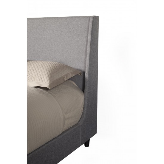 Amber California King Upholstered Bed, Grey Linen