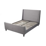 Amber California King Upholstered Bed, Grey Linen