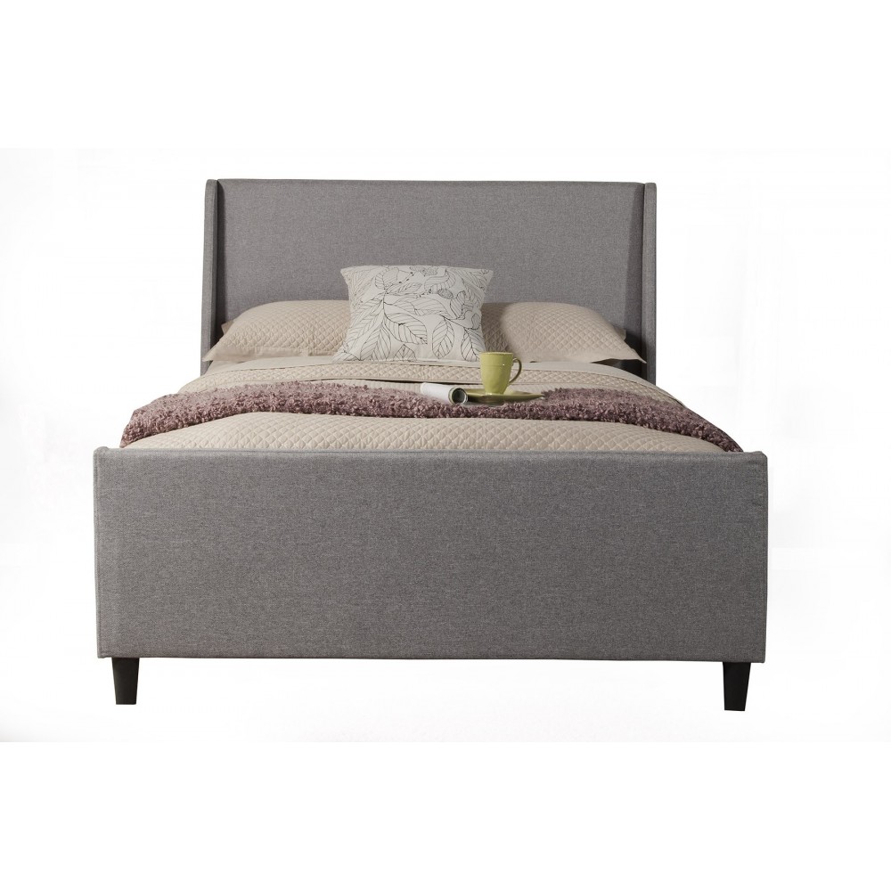 Amber Full Size Upholstered Bed, Grey Linen Amber Full Size Upholstered Bed, Grey Linen