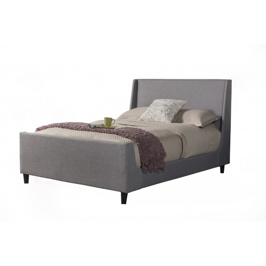 Amber Full Size Upholstered Bed, Grey Linen