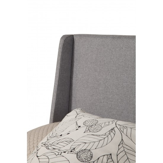 Amber Full Size Upholstered Bed, Grey Linen