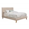 Britney Standard King Upholstered Platform Bed, Light Grey Linen