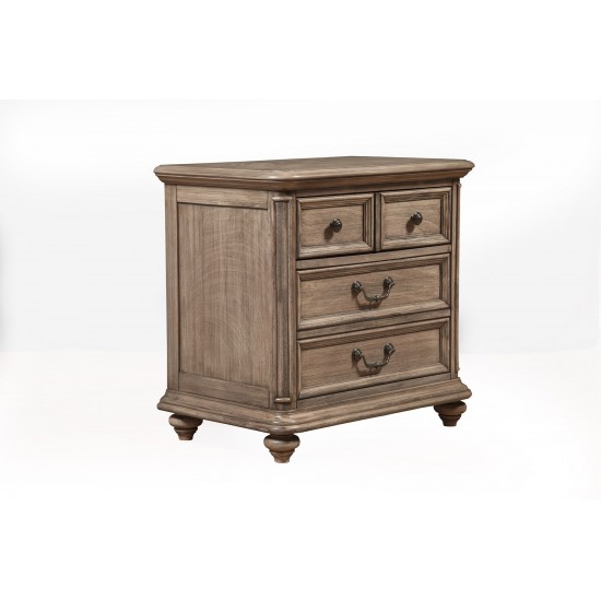 Melbourne 2 Drawer Nightstand, French Truffle