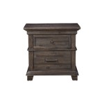 Newberry 2 Drawer Nightstand, Salvaged Grey