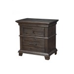 Newberry 2 Drawer Nightstand, Salvaged Grey