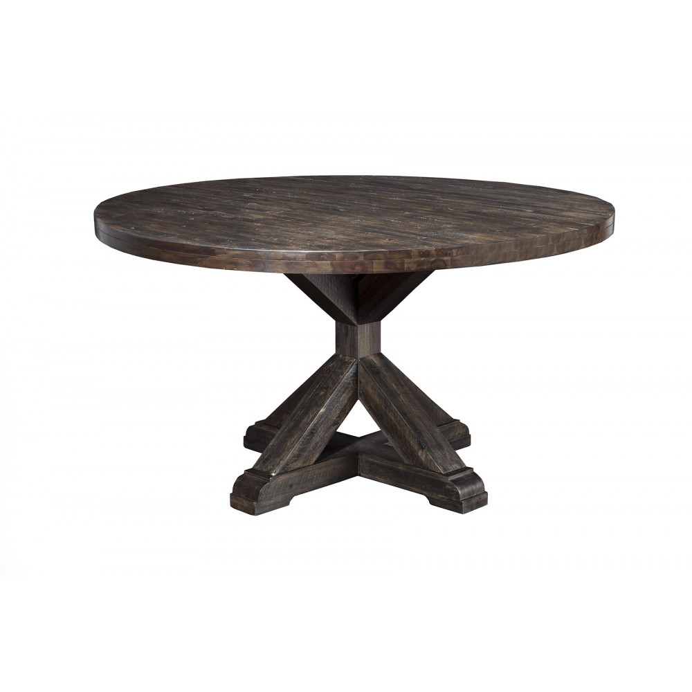Newberry Round Dining Table, Salvaged Grey Newberry Round Dining Table, Salvaged Grey