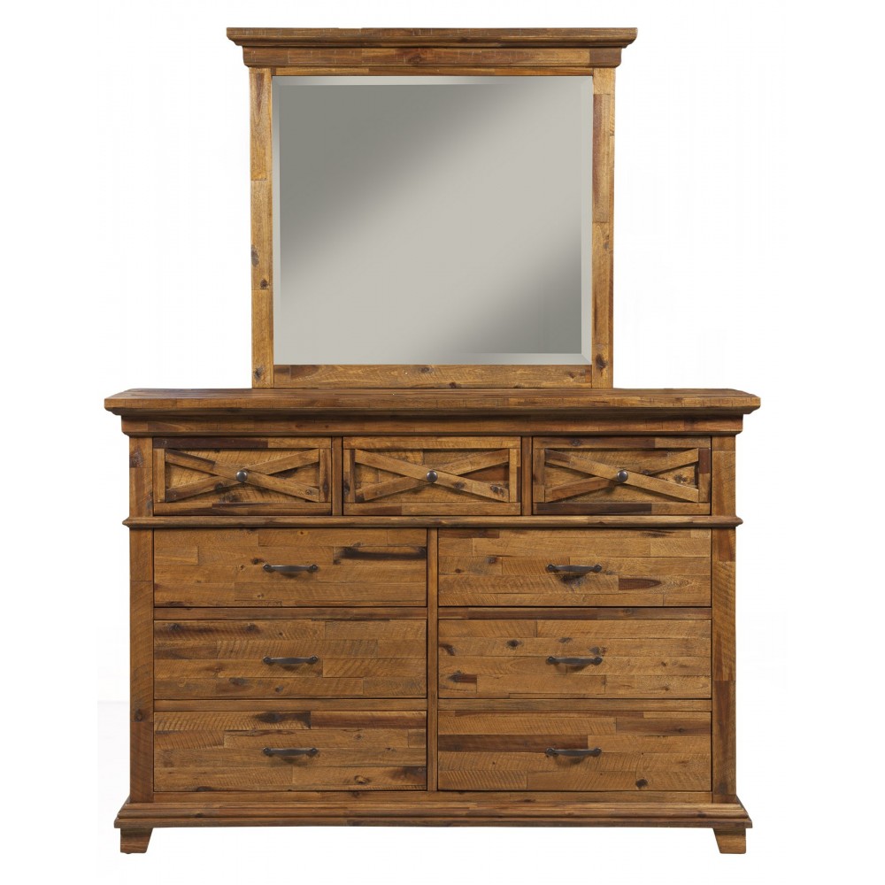 St. James Mirror, Salvaged Brown St. James Mirror, Salvaged Brown