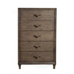 Charleston 5 Drawer Chest, Antique Grey