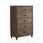 Charleston 5 Drawer Chest, Antique Grey