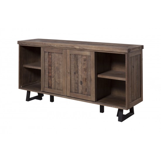 Prairie Sideboard with Wine Holder, Natural/Black