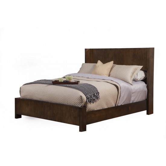 Austin Queen Shelter Panel Bed, Chestnut