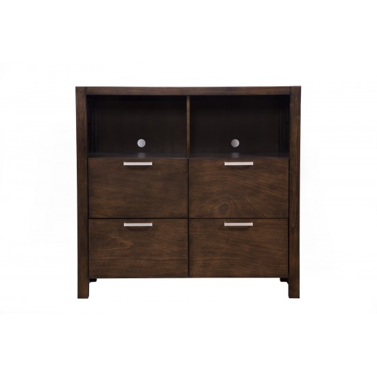 Austin 4 Drawer TV Media Chest, Chestnut