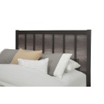 Monarch Standard King Panel Bed, Grey/Black