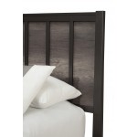 Monarch Standard King Panel Bed, Grey/Black