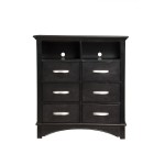 Madison 6 Drawer TV Media Chest, Dark Espresso