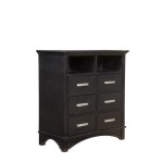 Madison 6 Drawer TV Media Chest, Dark Espresso