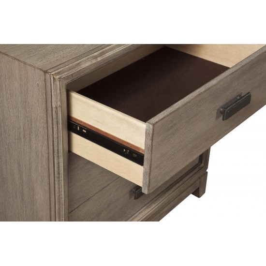 Camilla 2 Drawer Nightstand, Antique Grey