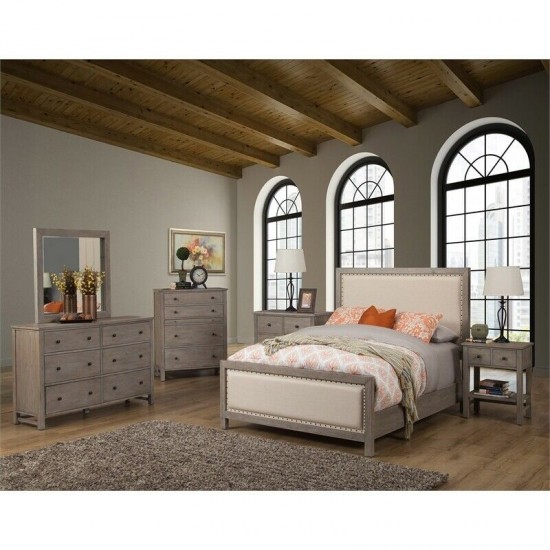 Classic Queen Bed, Gray