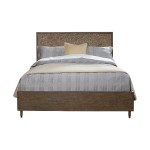 Brown Pearl Queen Platform Bed, Brown Bronze