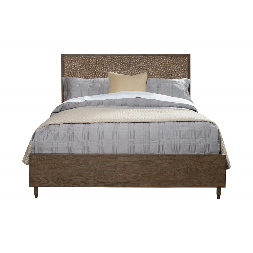 Brown Pearl Queen Headboard, Brown Bronze