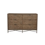 Brown Pearl 6 Drawer Dresser, Brown Bronze