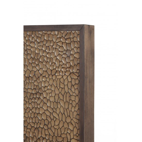 Brown Pearl California King Headboard, Brown Bronze
