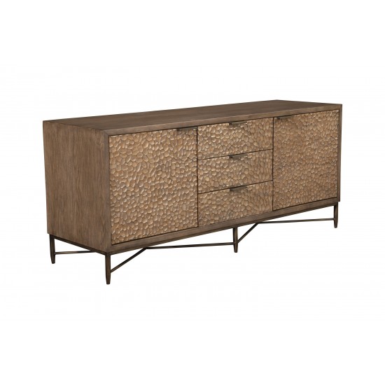 Brown Pearl 64" TV Console, Brown/Bronze