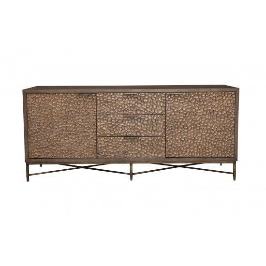 Brown Pearl 64" TV Console, Brown/Bronze