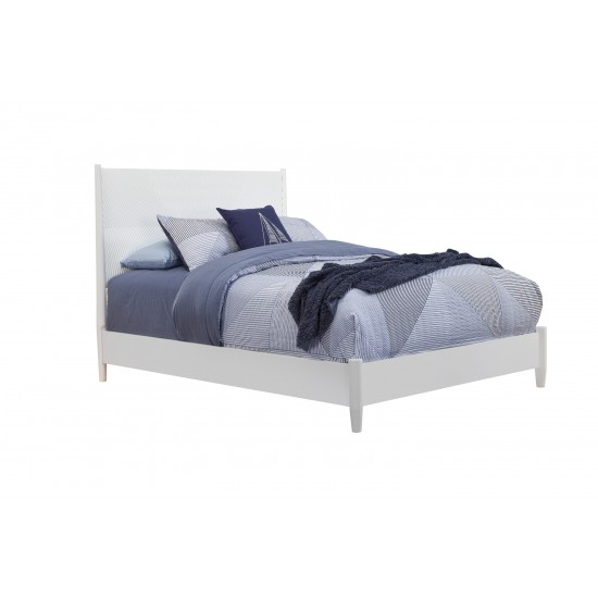 Tranquility Queen Panel Bed, White