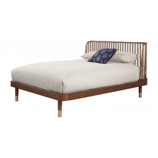 Belham Queen Platform Bed, Dark Walnut