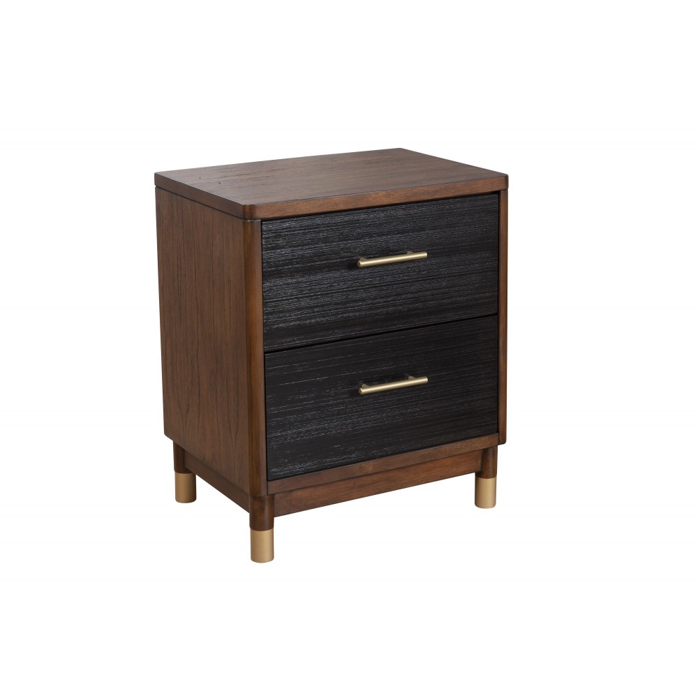 Belham 2 Drawer Nightstand, Dark Walnut