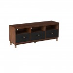 Belham 3 Drawer TV Console, Dark Walnut