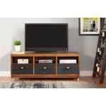 Belham 3 Drawer TV Console, Dark Walnut