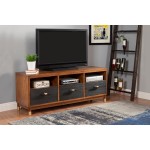 Belham 3 Drawer TV Console, Dark Walnut