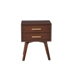 Gramercy 2 Drawer Nightstand, Walnut