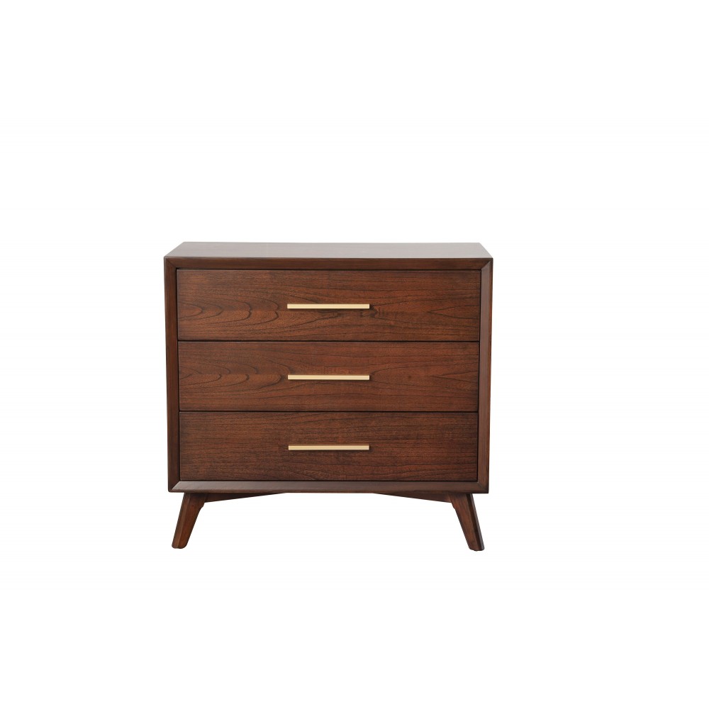 Gramercy 3 Drawer Small Chest, Walnut