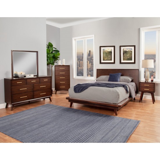 Gramercy Full Size Platform Bed, Walnut