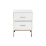 Madelyn Two Drawer Nightstand, White