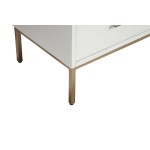 Madelyn Two Drawer Nightstand, White