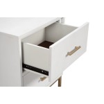 Madelyn Two Drawer Nightstand, White