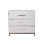 Madelyn Three Drawer Small Chest, White