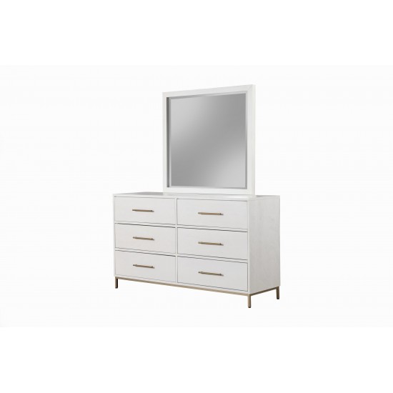 Madelyn Dresser Mirror, White