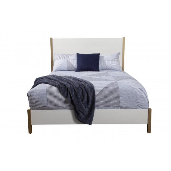 Madelyn California King Panel Bed, White