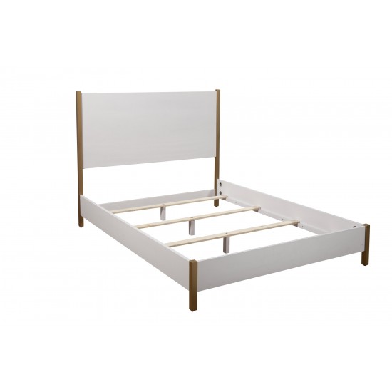 Madelyn California King Panel Bed, White