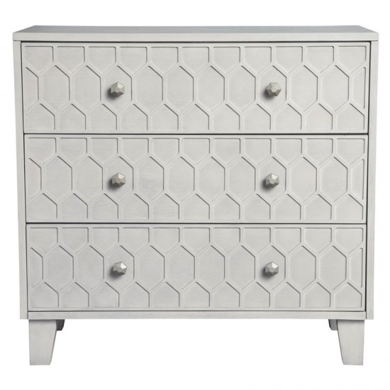 Denver Three Drawer Small Chest, Gray