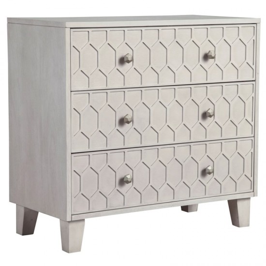 Denver Three Drawer Small Chest, Gray