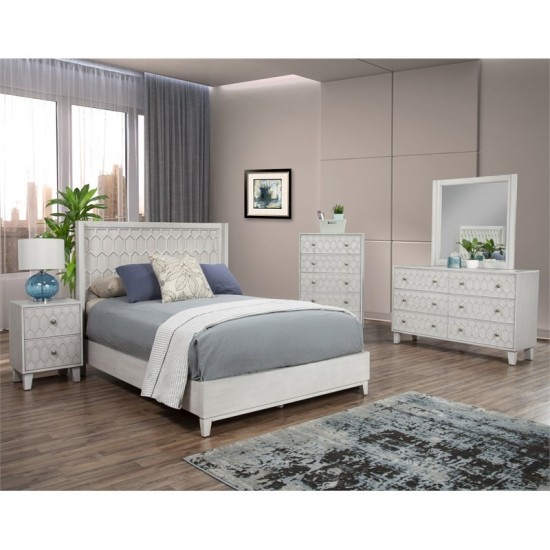 Denver California King Panel Bed, Gray