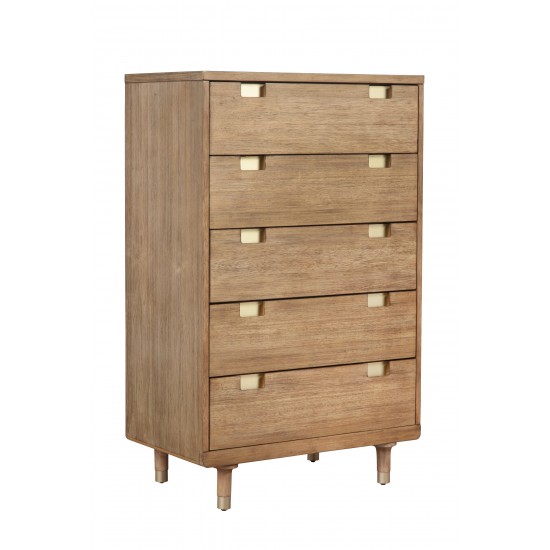 Easton Five Drawer Chest, Sand